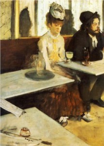 Edgar Degas. L'Absinthe. 1876.  Courtesy of Wikipaintings.  