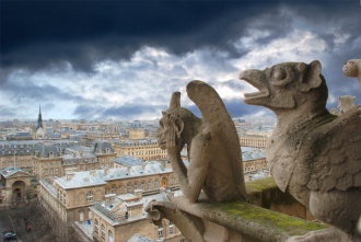 Architecture, church, notre dame, gargoyle