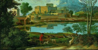 landscape, painting, poussin, nature
